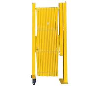 Expandable Outdoor Barrier Metal Security Gate with Wheels Parking Blockade for Construction Sites and Garages (1.5m) Durable Easy to Install
