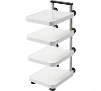 Expandable Pan Organizer Rack Adjustable Height Pot Storage Shelf for Cupboard Kitchen Organisation Cast Iron Skillet Holder 45cm(4 Tier)