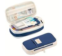 Expandable Pencil case Large Capacity Stationery Storage Bag with Zipper and Pen Plug Foldable School Supplies for The New Semester Practical Stylish Organizer Students