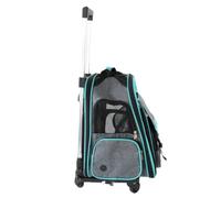 Expandable Pet Backpack with Wheels, Pet Dog Cat Puppy Travel Shoulder Bag, Travel Case Pet Carrier Portable Foldable Pet Cat and Dog Stroller