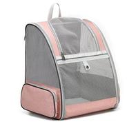Expandable Pet Backpacks, Ventilated Clear Capsule for Small Cats, Puppies, Rabbits, Airline Approved for Travel, Hiking, Outdoor Use(Pink)