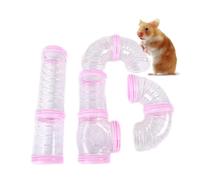 Expandable PET Tubes, Ferret Hamster Tubes, Connectable Hose Set, Durable, Bite-Resistant Supply Rodents, Flexible Pipe Net for Gerbils, Rats, Ferrets, Hamsters, Pet Cages, Trans