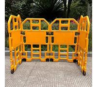 Expandable Plastic Barrier Gate with Casters - Portable Safety Fence for Engineering Repairs and Caution Areas