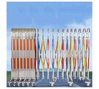 Expandable Portable Safety Barrier, Heavy-Duty Folding Metal Gate for Driveway, Construction Site Traffic Control and Outdoor Security