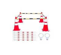 Expandable Portable Traffic Cone BarrierAdjustable 3ft6ft Retractable PVC Safety Bar for Events & Road Safety (Red 20PCS Cones Not Included)