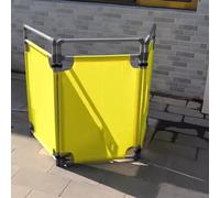 Expandable PVC Safety Barrier - Mobile Traffic Control Stanchions for Quick Setup & Easy Maintenance - Ideal for Construction Sites Events Crowd Control & Safety Management
