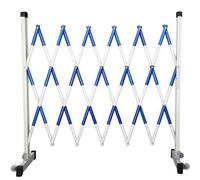 Expandable Retractable Safety Barrier - Reinforced Fiberglass Plastic Security Fence for Construction (1.2 x 2.5m Blue-White) - Durable Portable Easy to Install