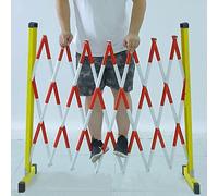 Expandable Road Safety Barrier with Wheels Foldable and Insulating Traffic Control Fencing for Road Interception - Versatile Crowd Control Solution