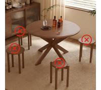 Expandable Round Table Foldable SpaceSaving Dining Table 46 Person Capacity StylishforHomes (31.5in)