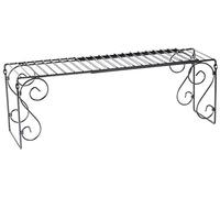 EXPANDABLE SCROLL METAL OVER THE SINK SHELF - BLACK