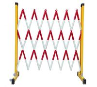 Expandable Security Barrier, Industrial Retractable Traffic Barricade, Folding Metal Safety Barrier (Black & Yellow, 47.2"x78.7") - Perfect for Crowd Control & Event Management
