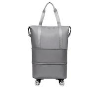 Expandable Spinner Duffel Bag with 360° Silent Wheels, Lightweight Foldable Travel Duffle for Gym, Shopping, and Travel