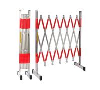 Expandable Stainless Steel Barricade, Heavy-Duty Folding Gate for Effective Crowd Control and Construction Site Security