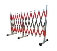 Expandable Stainless Steel Traffic Barrier - Portable Parking Guide Fence, Pet Safety Gate for Road, Garage & Driveway, Durable Outdoor Use, Easy Setup