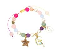 Expandable Star Elf Charm featuring Shimmering Faux Pearls is a shimmering party jewelry with adjustable length for comfortable everyday use for women, フリーサイズ
