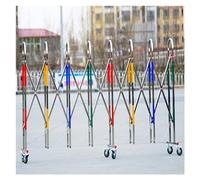 Expandable Steel Barricade - Retractable Safety Barrier for Driveway & Traffic Control, Portable Crowd Management Solution for Malls, Outdoor Events & Weather-Resistant Use.