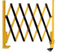 Expandable Steel Fence - Foldable Safety Gate & Retractable Driveway Barrier with Post for Industrial Outdoor Use, 1.2 x 3 m, Durable & Secure