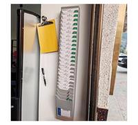 Expandable Time Card Rack 5 to 30 Pockets, Wall Mount Time Card Holder with Number Stickers and Screws, for Employee Attendance Organization