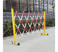 Expandable Traffic Barrier - 1.2x9m Red & White Crowd Control Fence with Wheels for Safe Event Management Warning Security and Outdoor Use