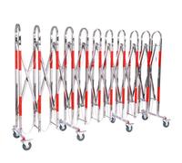 Expandable Traffic Barrier Gate with Wheels, Retractable Fence for Parking and Driveway Safety