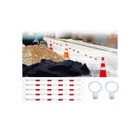 Expandable Traffic Cone Bars, Retractable 4.2 to 6.56ft Bcade for Parking Lot Safe, Portable Temporary Bers, Traffic Control (R/10pcs)