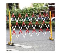 Expandable Traffic Control Barrier with Wheels, Folding Retractable Mobile Crowd Management Safety Gate, Portable Outdoor Event Safety Solution