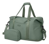 Expandable Travel Duffle Bags Weekender Overnight Bags for Women Men Hospital Bag for Women Labor Delivery with Toiletry Bag Waterproof, Green, L