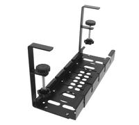 Expandable under Desk Cable Management Tray 15.7-20.5 Inch Steel