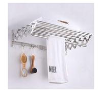 Expandable Wall-Mounted Clothes Drying Rack - Space-Saving Design for Outdoor Bathroom Balcony - 60cm Stendibiancheria Appendiabiti