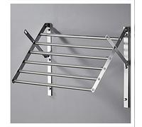 Expandable WallMounted Clothes Drying RackStainless Steel Folding Airer for Towels & GarmentsAdjustable 50cm Storage Solution for Patios & Laundry Rooms