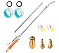 Expandable Watering Can Features Brass Hose Connector Outdoor Plant Car Wash Rotating Head Heavy Type Steel Water Wand