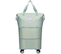 Expandable Wheeled Duffle Bag for Travel and Sports with Dry Wet Separation Water Resistant Foldable Luggage Bag Unisex Sports Gym Bag