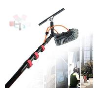 Expandable Window Cleaning Tool, Water Fed Telescopic Brush 10m Pv Panel Cleaning Tool 30cm Brush Head For Cleaning Pv And Solar Panels,3.6M/12FT