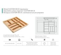 GTV - CUSTOMI Drawer Insert for Kitchen Drawers | Useful Cutlery Tray for Kitchens - Cutlery Tray for Drawers | For Drawer Width 600-1000 mm and Drawer Depth 500 mm