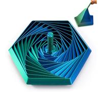 Expanded Sensory Fidget Star, 3D Printed Fidget Toy, 9cm Hexagon Spiral Sensory Toy, Fractal 3D Fidget Toy for Stress Relief, Hexagonal Decompression Sensory Rotating Spiral