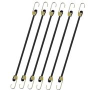 Expander with Hooks, Bungee Cord with Hooks, Set of 6 with 35 cm, 60 cm and 100 cm, Versatile Rubber Tensioners for Camping, Trucks and Tools