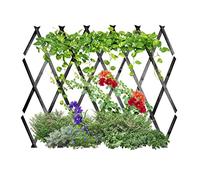 Expanding 6ft Wooden Trellis Climbing Plants Fence Panel Screening Lattice UK (Dark Grey 180 x 90cm)
