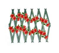 Expanding 6ft Wooden Trellis Climbing Plants Fence Panel Screening Lattice UK (Green 180 x 30cm)