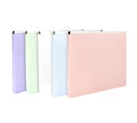 Expanding A4 Zip Wallets Assorted Pack of 5, Large Capacity A4 File Organizer Document Bag Paperwork Pouch Zipper File Folder a4 Letter Envelope Pocket Zip Storage Bag for Office School Home Travel