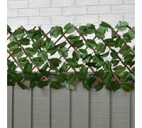 Expanding Artificial Ivy Leaf Trellis, Garden Hedge Trellis Privacy Screen - L180 X H30 Cm