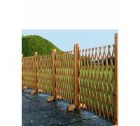 Expanding Fence Trellis Garden Screen Freestanding Expands to 180cm Chums Dark Brown One Size