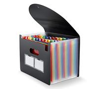 Expanding File Folder, 24 Pocket Accordian File Organizer A4 Letter Size Portable Document Organizer with Colored Tabs, Expandable Desktop Accordion Folder, Receipt/Paper/Coupon/Bill/Folder Organizer