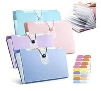 Expanding File Folder, 4 Pcs Floral Printed Accordion Document Organizer | A4 Pockets Document Organiser, 8 Compartment Large Capacity Document Bag Accordion for Office School Travel Use(32.5x24.5cm)