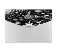 Expanding File Folder, 6 Pockets Zipper Expandable Document Organizer Accordion Filing Folder Print Cosmic Space Galaxy Planets Pluto Venus Mars Jupiter