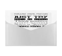 Expanding File Folder, 6 Pockets Zipper Expandable Document Organizer Accordion Filing Folder Print Follow Your Dreams Just Try Never Give Up Accept Changes