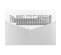 Expanding File Folder, 6 Pockets Zipper Expandable Document Organizer Accordion Filing Folder Print Periodic Table of The Elements Black White Pattern