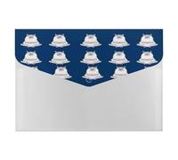 Expanding File Folder, 6 Pockets Zipper Expandable Document Organizer Accordion Filing Folder Print Quotes No Drama Llama Alpaca Sitting on Navy Blue