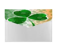 Expanding File Folder, 6 Pockets Zipper Expandable Document Organizer Accordion Filing Folder Print St. Patrickâ€™s Day Shamrock Irish Lucky Clover Leaves