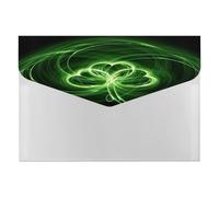 Expanding File Folder, 6 Pockets Zipper Expandable Document Organizer Accordion Filing Folder Print St. Patrickâ€™s Day Shamrock Irish Lucky Clover Leaves