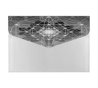 Expanding File Folder, 6 Pockets Zipper Expandable Document Organizer Accordion Filing Folder Print Tree Sacred Geometry Symbols Elements Circles Star